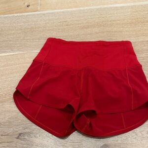Lululemon Athletica Red Athletic Shorts
